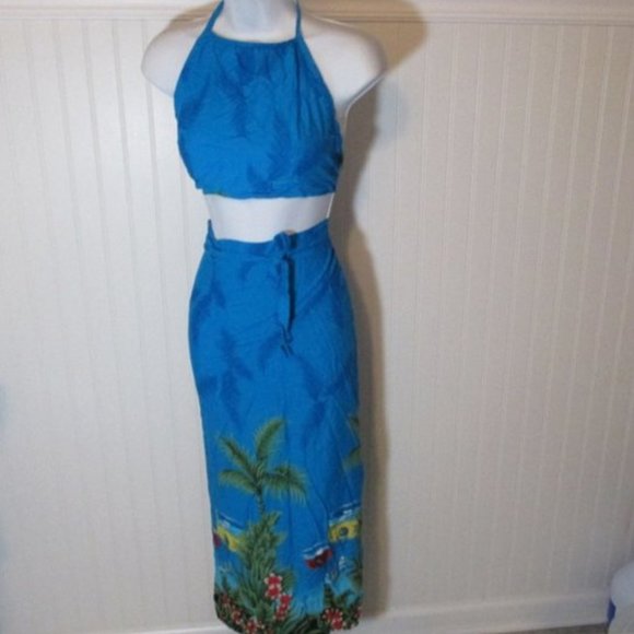 Uluwatu Bali Island Wrap Around Skirt Top Cover Up - Picture 1 of 4